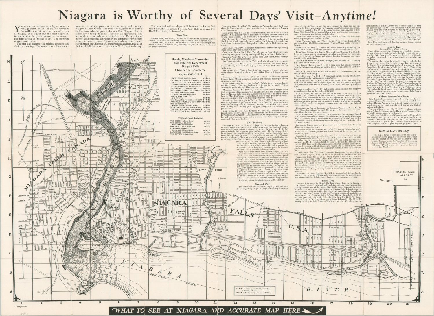 What to See at Niagara and Accurate Map Here - Curtis Wright Maps
