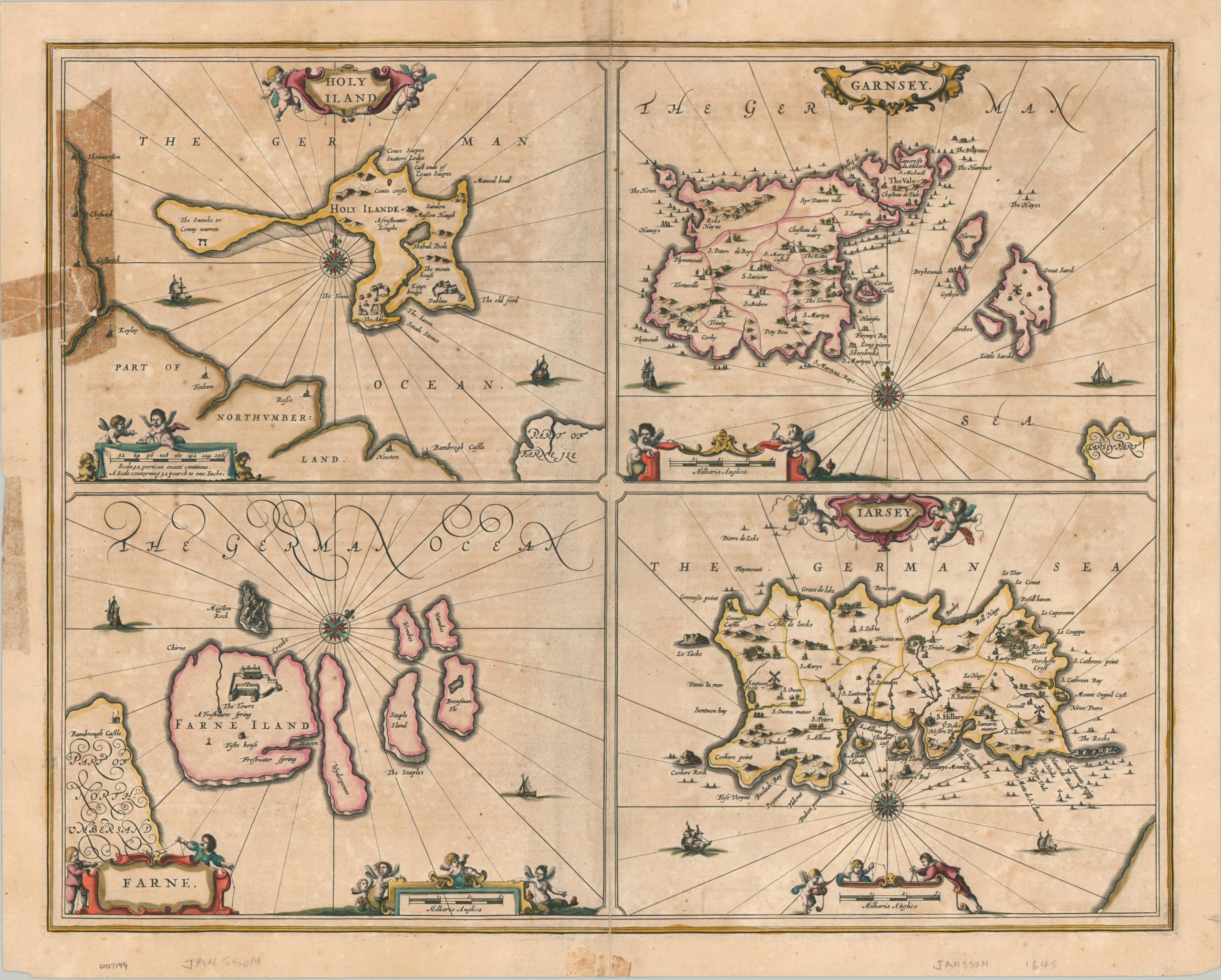 Isula Map Insula Sacra et Farne - Curtis Wright Maps