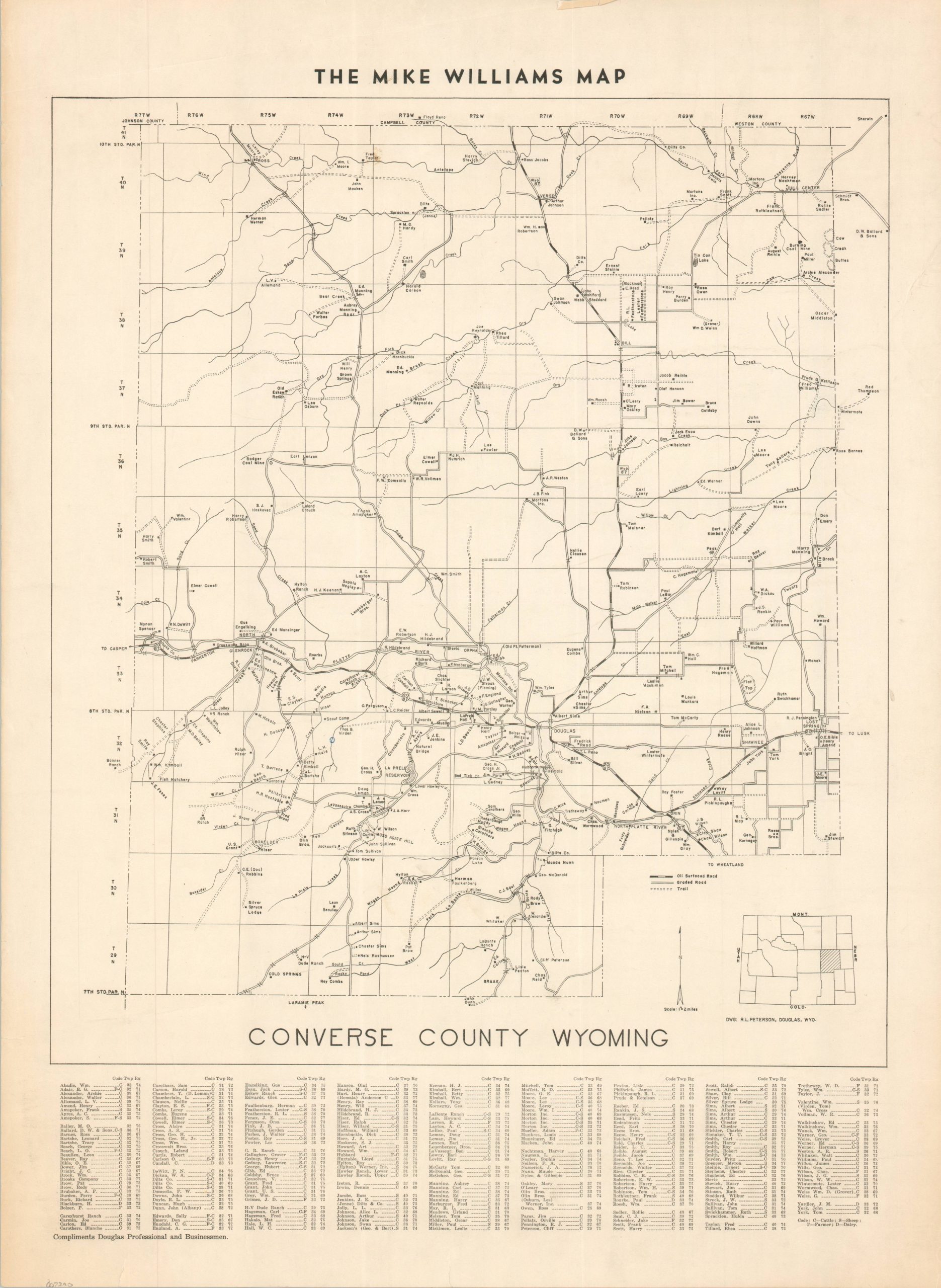 The Mike Williams Map Converse County Wyoming