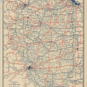 Rand McNally Junior Auto Road Map of Illinois