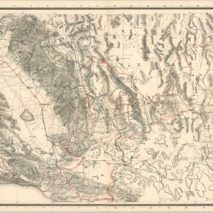Map of Parts of California, Nevada, Arizona and Utah Traversed in 1891 by The Death Valley Expedition