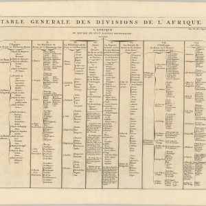 Table Generale des Divisions de L'Afrique
