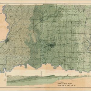Geological Map of the Coal Region of Indiana (Sheet D) Knox, Daviess and Martin Counties
