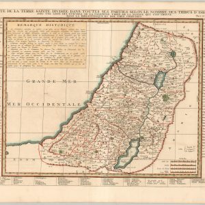 Carte de La Terre Sainte divisée dans Toutes ses Parties Selon le Nombre des Tribus d'Israel Avec une Liste des Eveches de la Palestine...