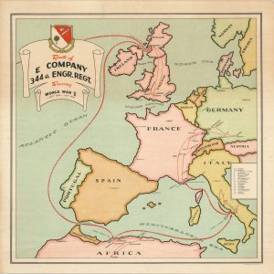 Route of E Company 344th Engr. Regt. During World War II