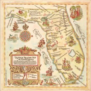 Vacation Treasure Map for Florida Explorers