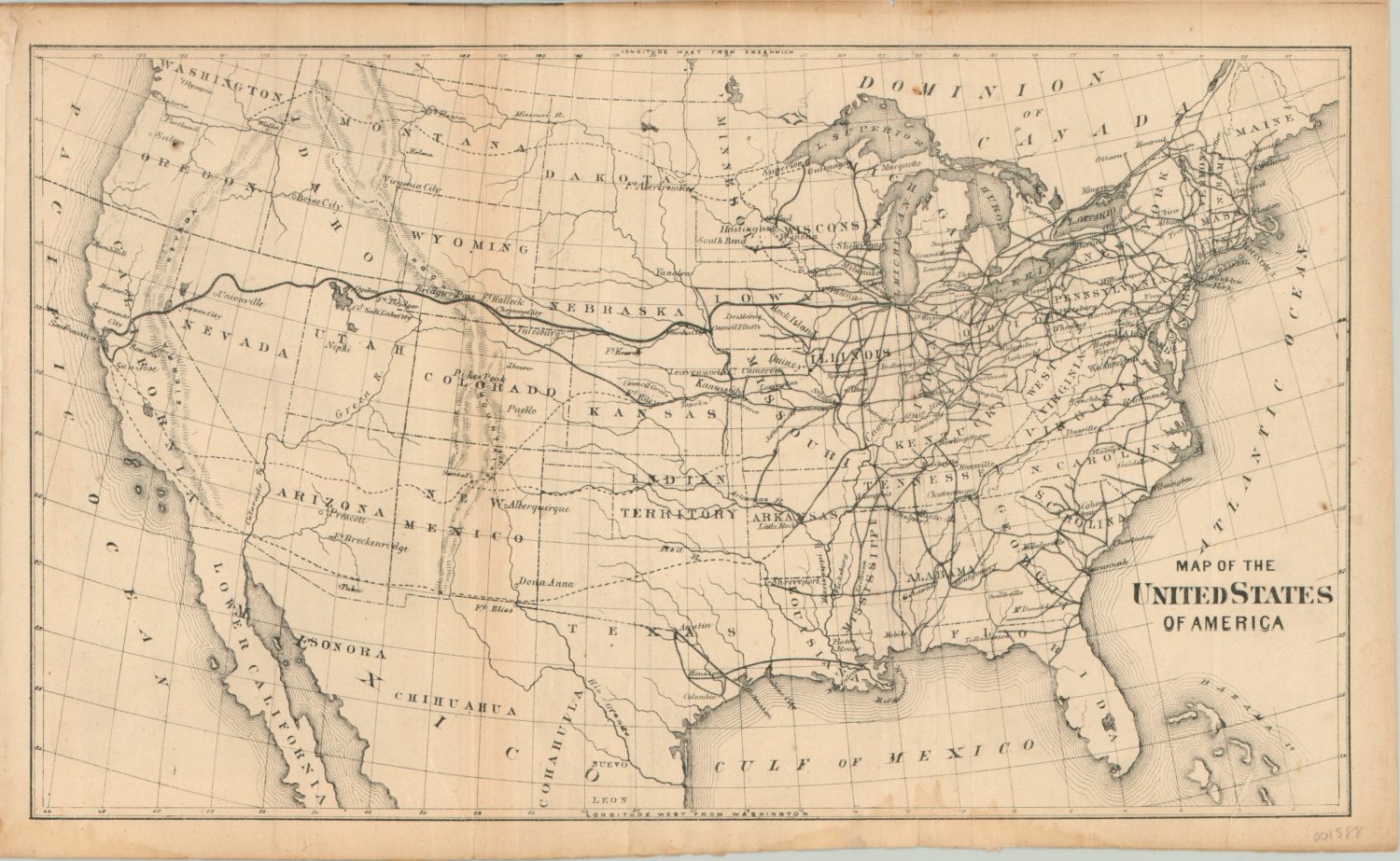 Map of the United States of America - Curtis Wright Maps