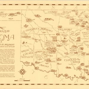 An Illustrated Map of the Oklahoma Country or the Indian Territory West of Arkansas
