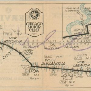 Strip Map 21 Indianapolis, Indiana to Columbus, Ohio