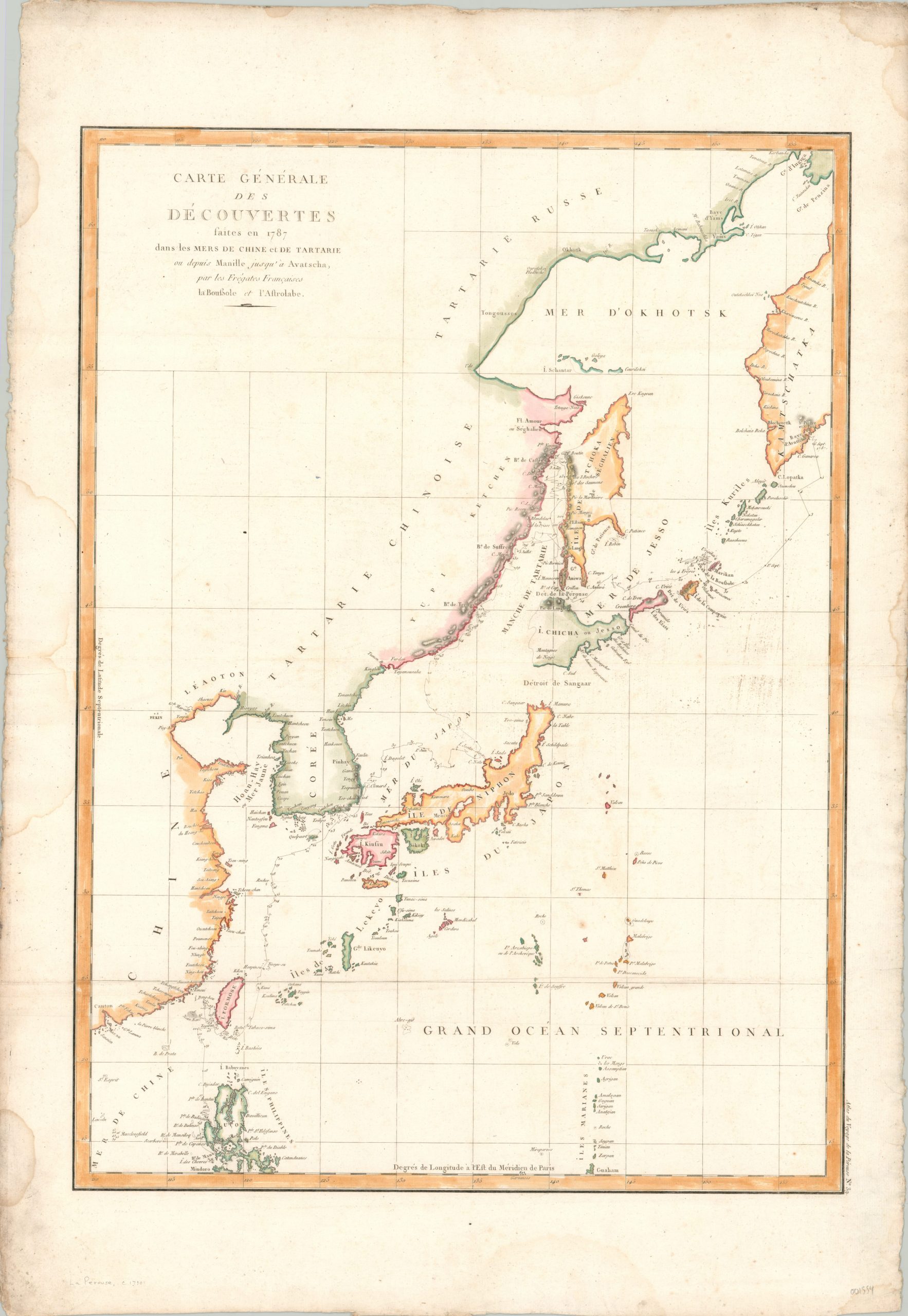 Carte Generale Des Decouvertes Faites En 1787 Dans Les Mers De Chine Curtis Wright Maps