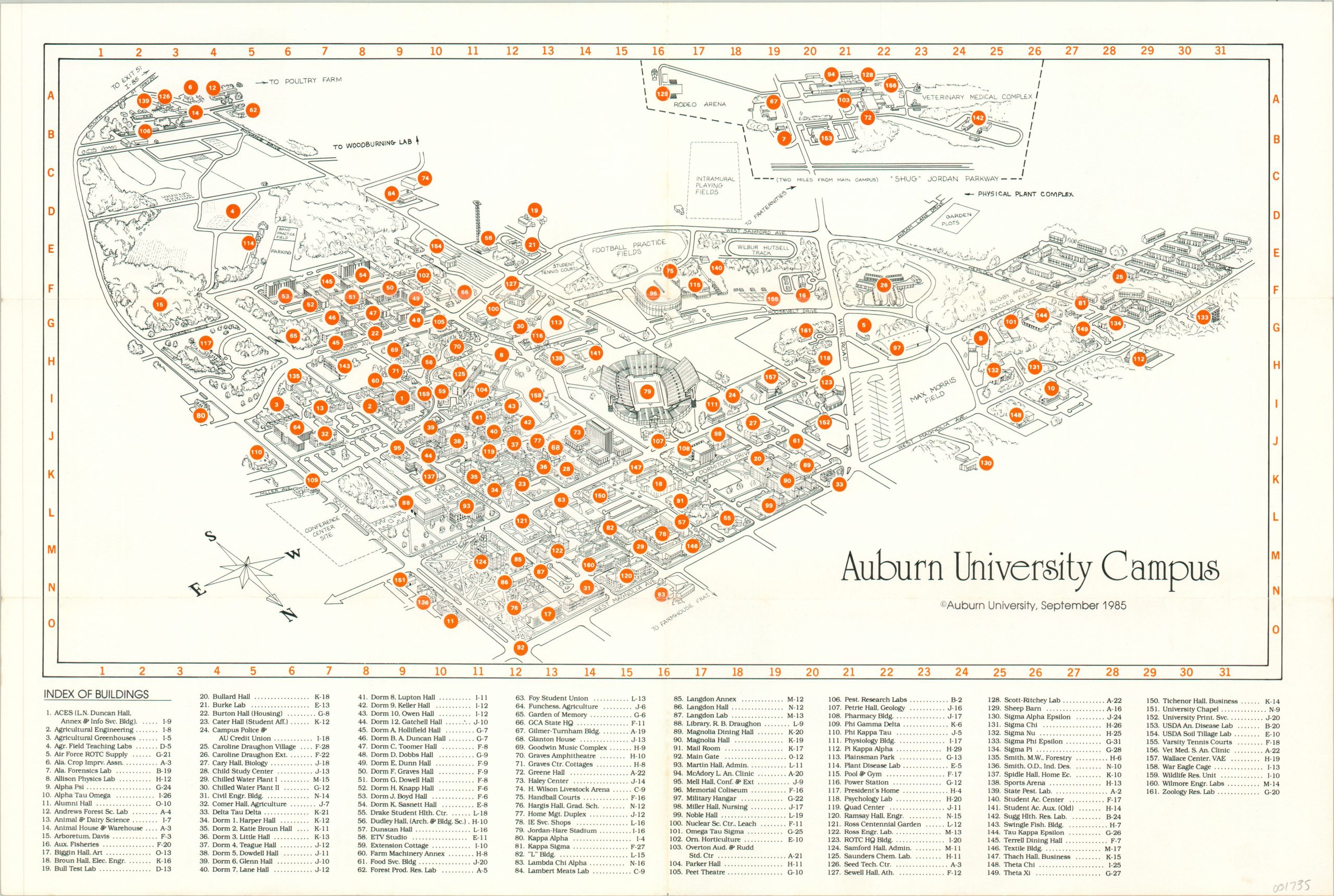 auburn university campus map
