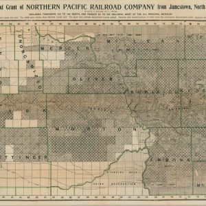 Map Showing Surveyed Portion of Land Grant of Northern Pacific Railroad Company from Jamestown, North Dakota to Montana Boundary Line.
