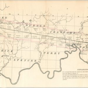 Map of part of the State of Indiana through which the New Albany and Mount Carmel Rail Road will pass