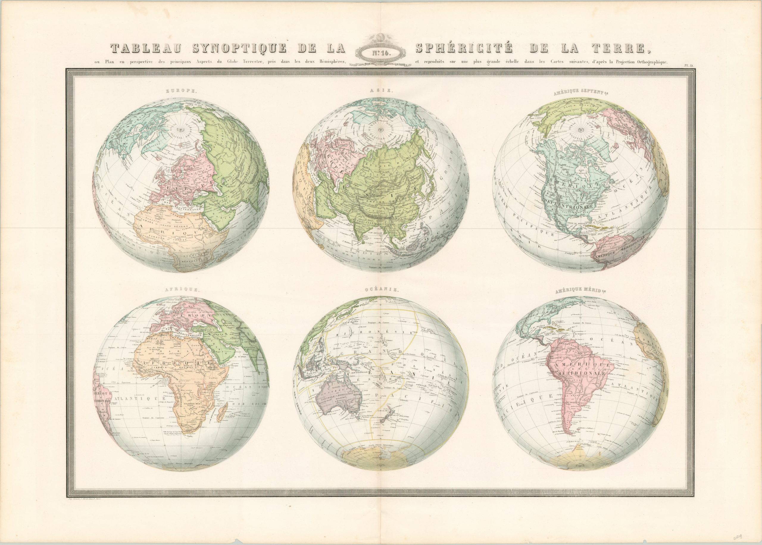 Tableau Synoptique De La Sphericite De La Terre.