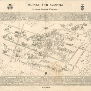 Illustrated Map of the Campus and Environs of De Pauw University