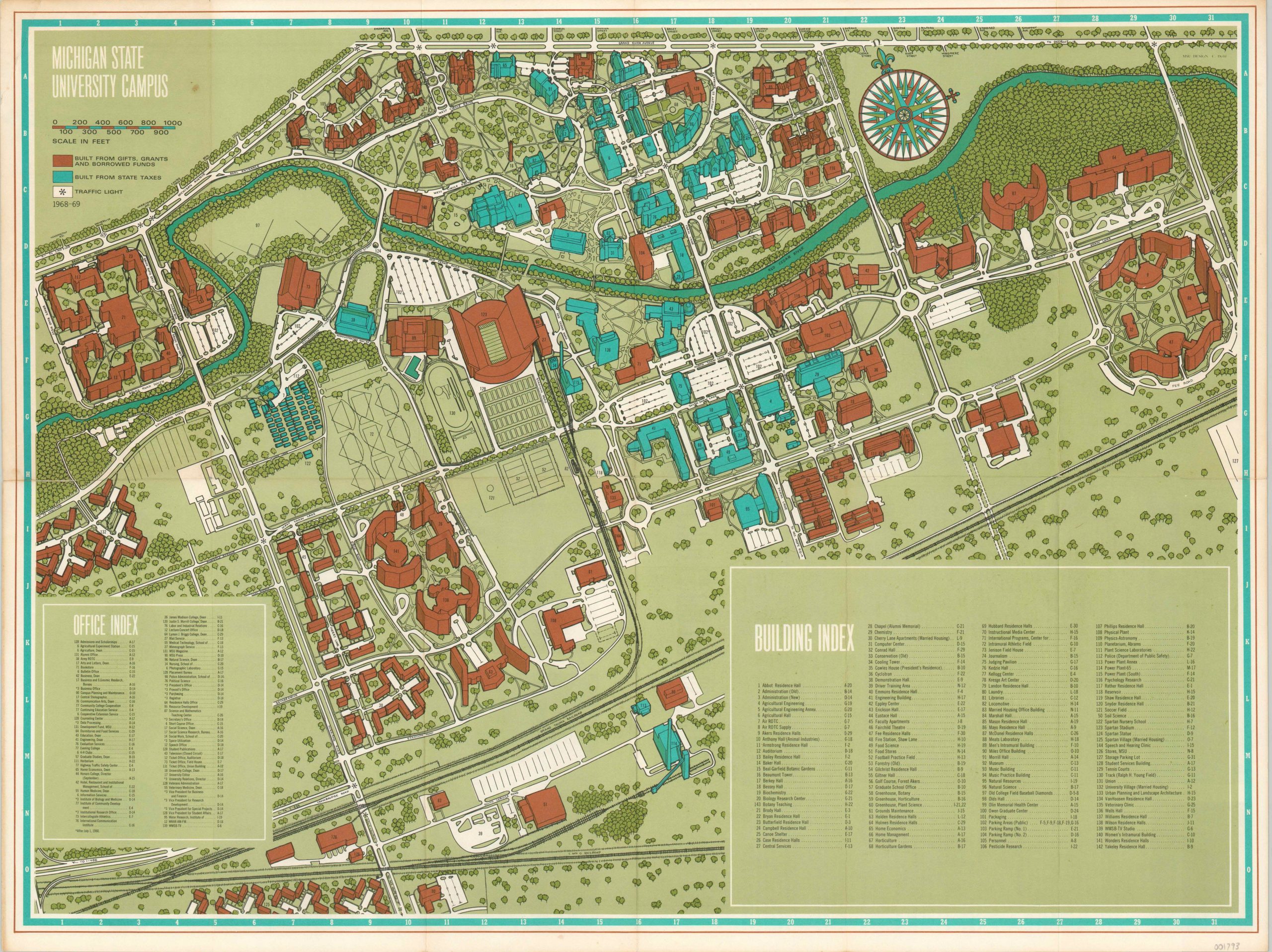 Michigan State University Campus Curtis Wright Maps