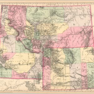 County and Township Map Montana Idaho and Wyoming