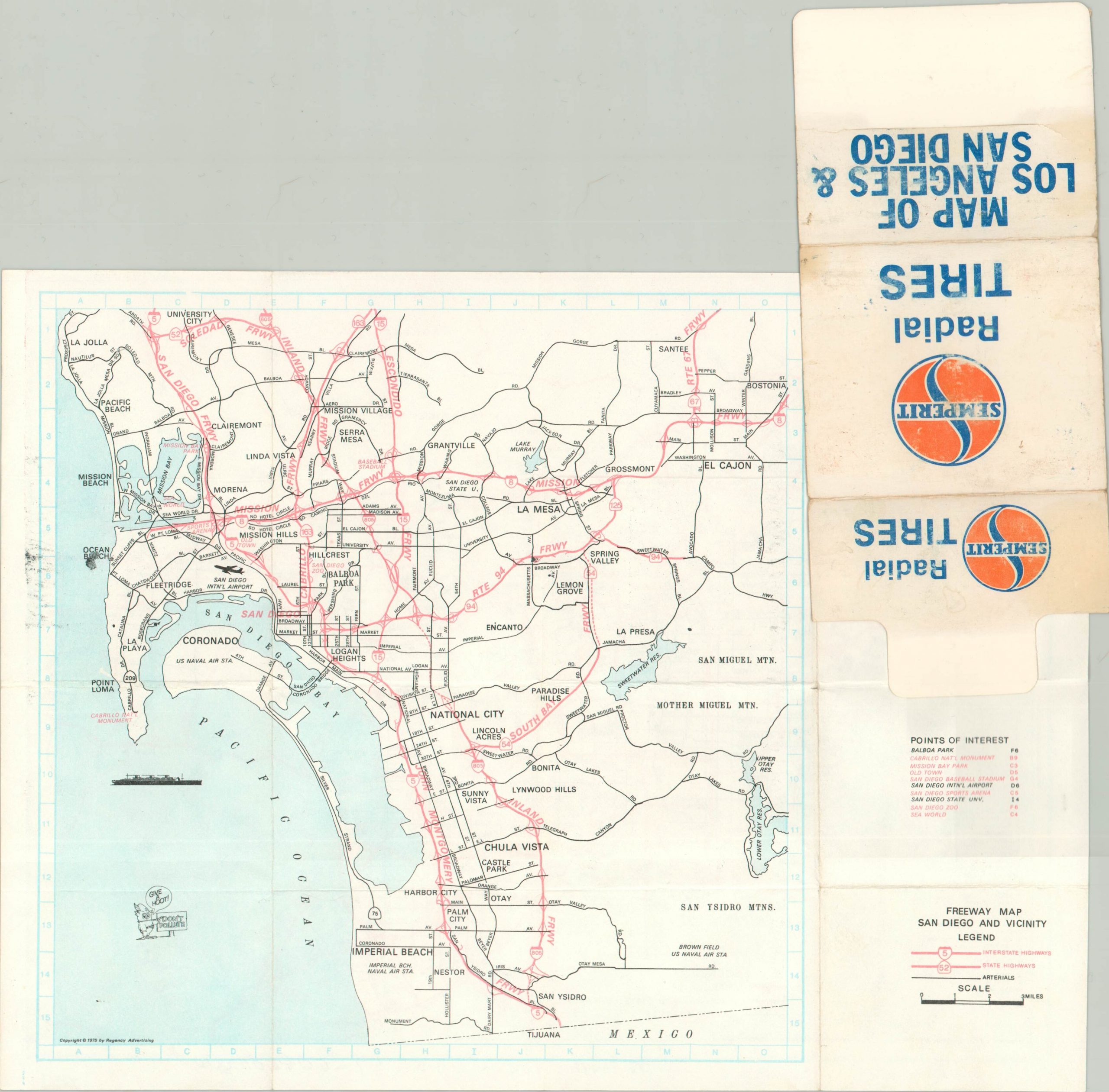 Map of Los Angeles & San Diego