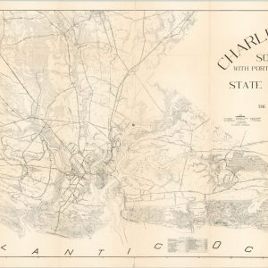 Charleston County South Carolina with Portions of Adjacent Counties Showing State and County Roads