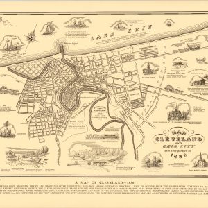 A Map of Cleveland and Ohio City both Incorporated in 1836