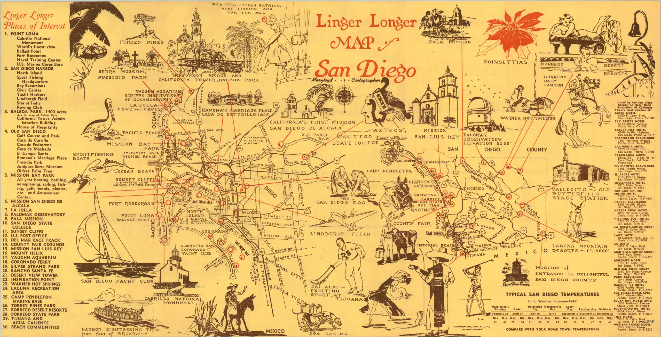 Linger Longer Map of San Diego
