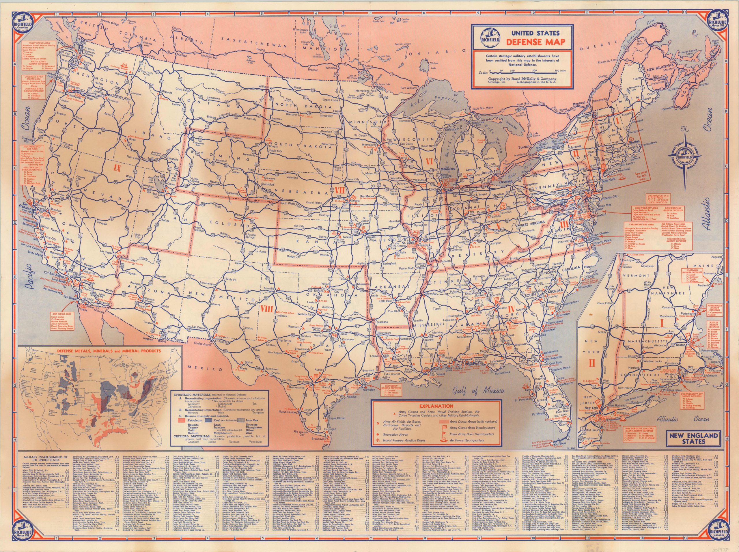 United States Defense Map