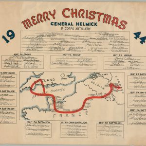 Merry Christmas General Helmick 1944 V Corps Artillery