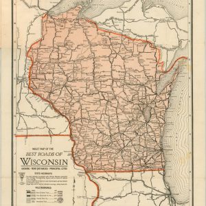 Midget Map of the Best Roads in Wisconsin