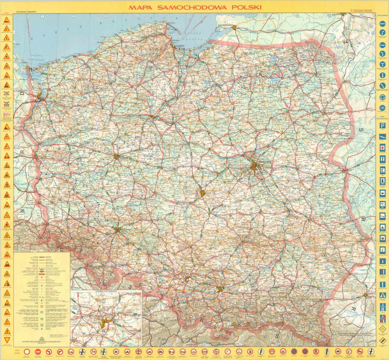 Mapa Samochodowa Polski Curtis Wright Maps