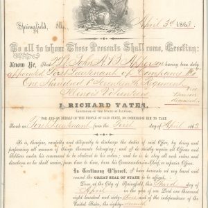 Civil War Military Officer's Commission