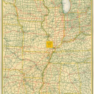 Highway Map of Central and South Central States via the Cairo Bridge