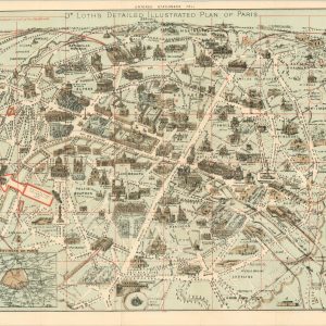 Dr. Loth's Detailed Illustrated Plan of Paris