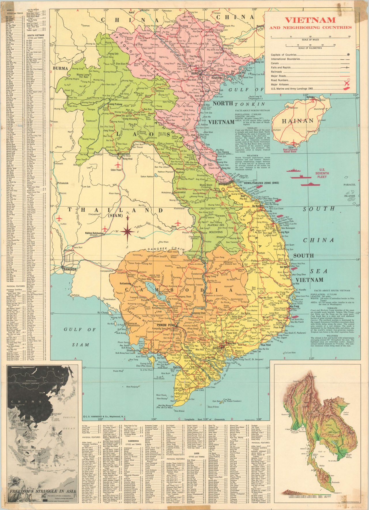 Vietnam And Neighboring Countries Curtis Wright Maps