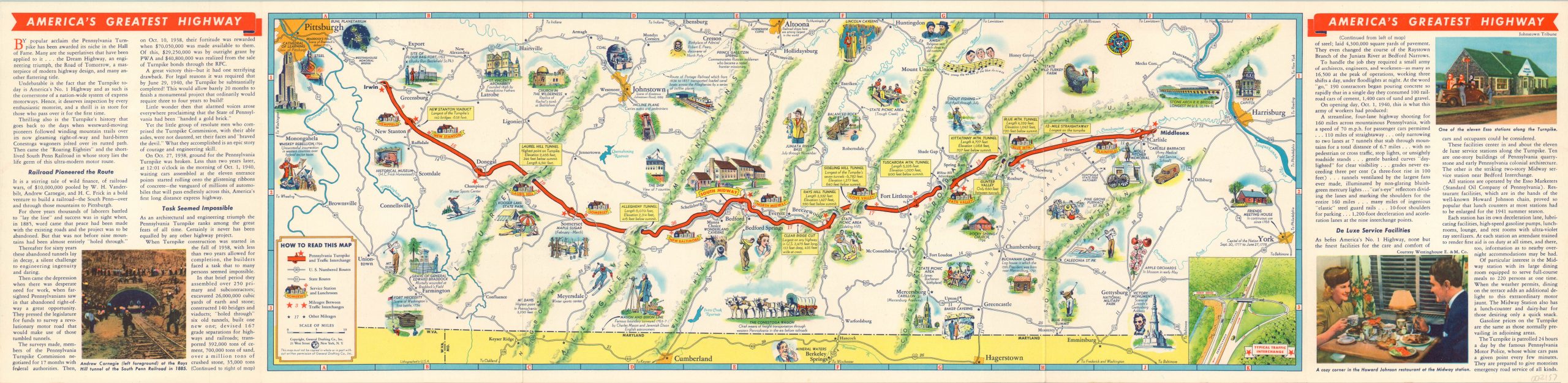 Souvenir Map of the Pennsylvania Turnpike