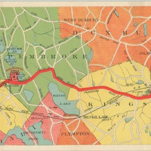 Map of the Brockton & Plymouth Street Railways [with] By Trolley and Inland Alongshore to Plymouth.