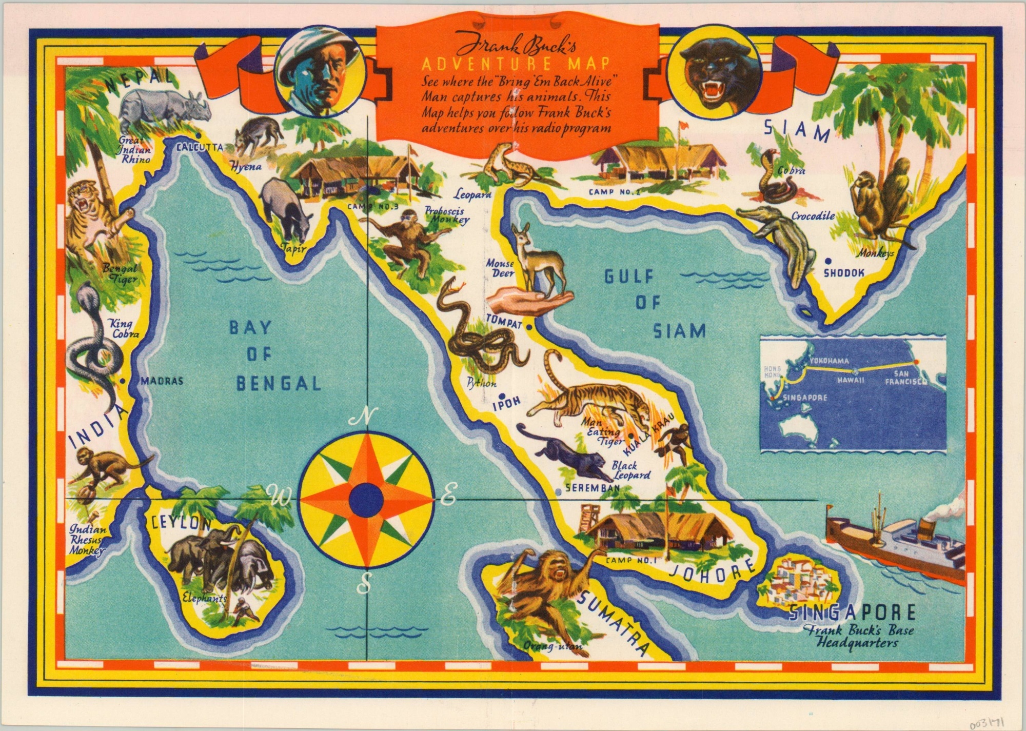 Frank Buck's Adventure Map