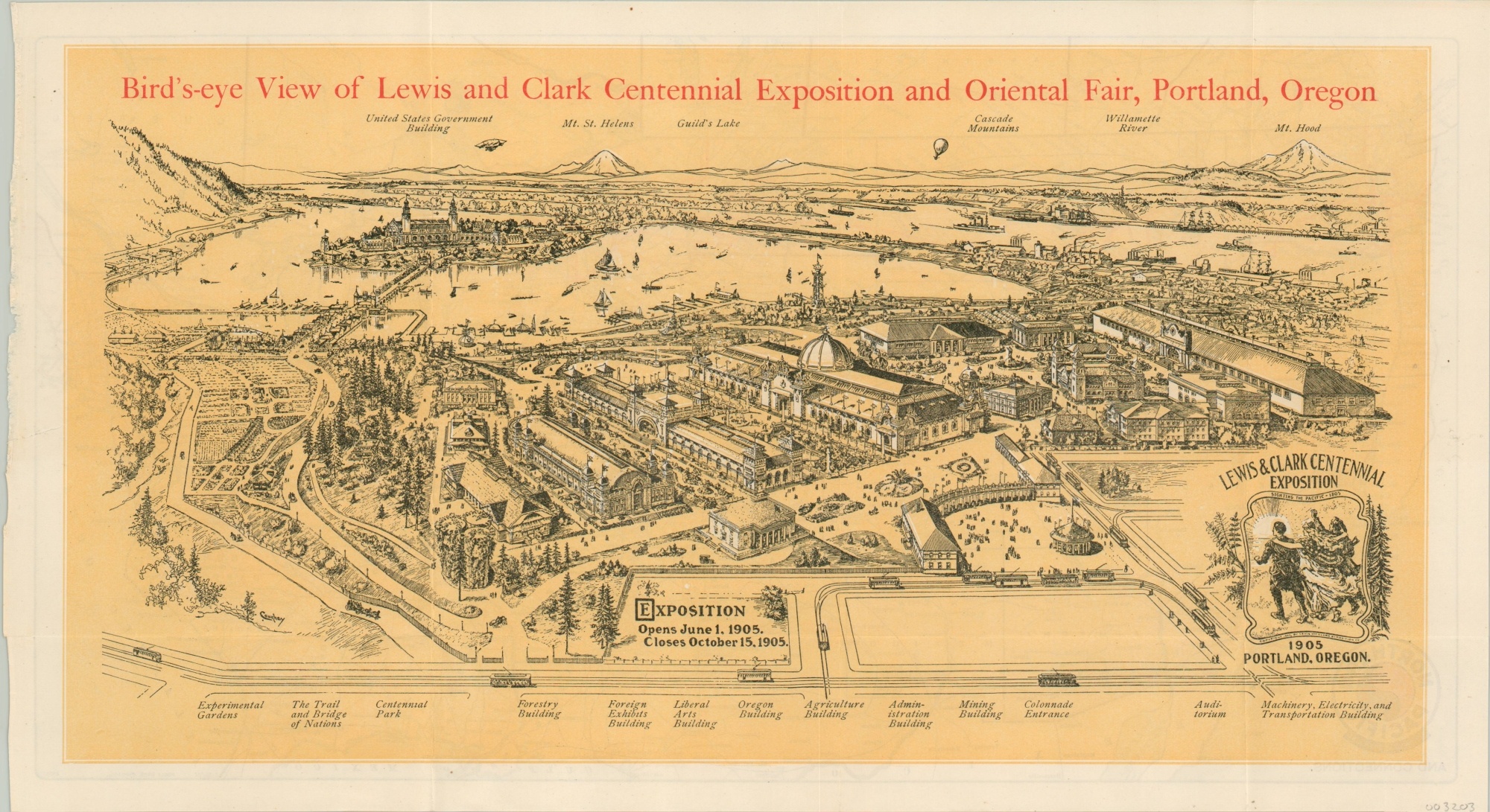 Bird's-eye View of Lewis and Clark Centennial Exposition and Oriental Fair, Portland, Oregon