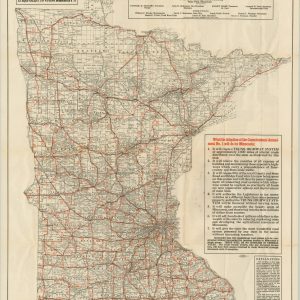 Map of Babcock Plan or a Trunk Highway System in Minnesota