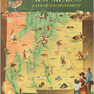Vacation Map of New Mexico Land of Enchantment