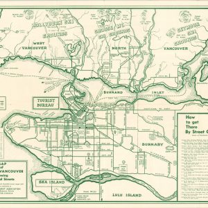 Map of Greater Vancouver showing Principal Streets