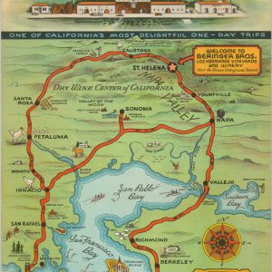Map Showing Main Highways to Beringer Bros. Winery and other Interesting Points
