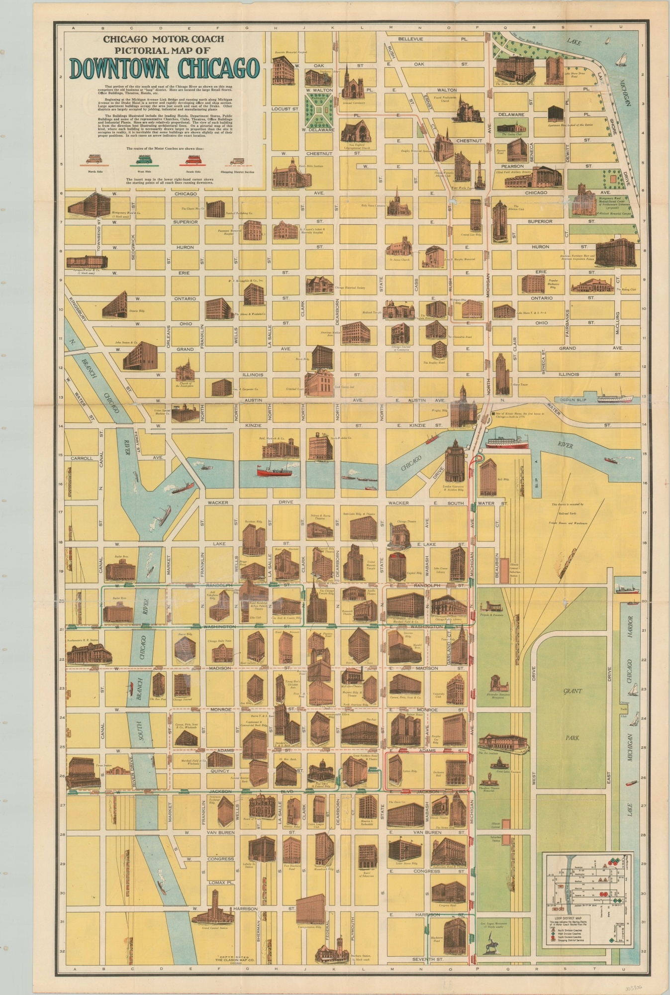 Pictorial Map and Guide to Chicago