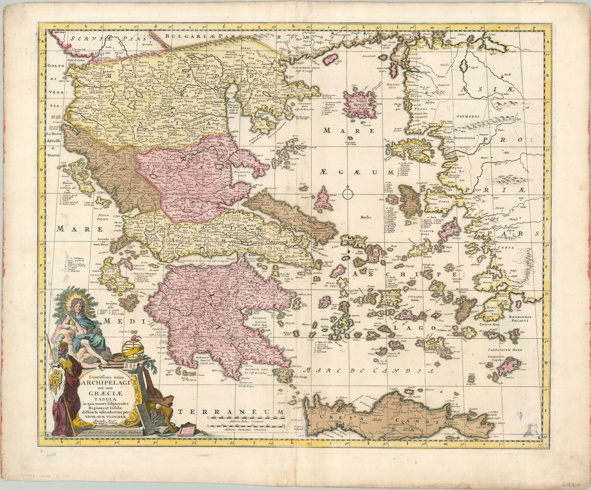 Exactissima totius Archipelagi nec non Graeciae Tabula
