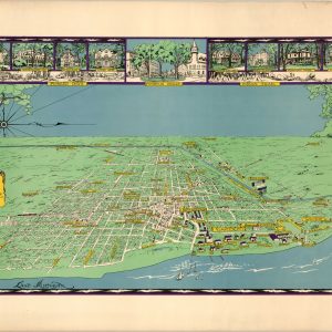 Map of Evanston, Illinois Depicting 3 Periods Indians Pioneers & Present