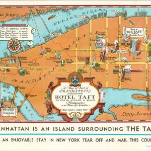 A Map of Part of Manhattan around and about Hotel Taft