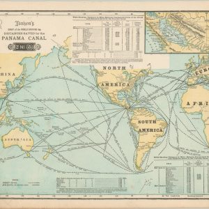Tunison's Chart of the World Showing the Distances Saved by the Panama Canal
