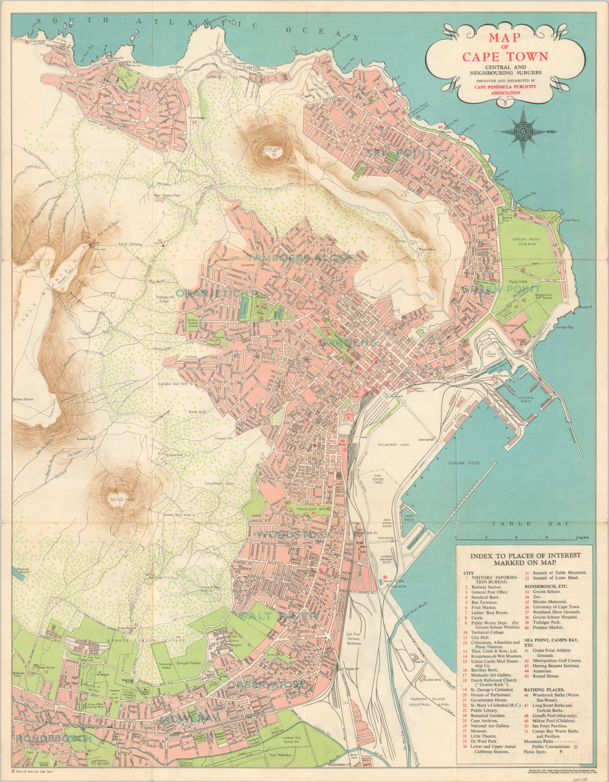 Map of Cape Town