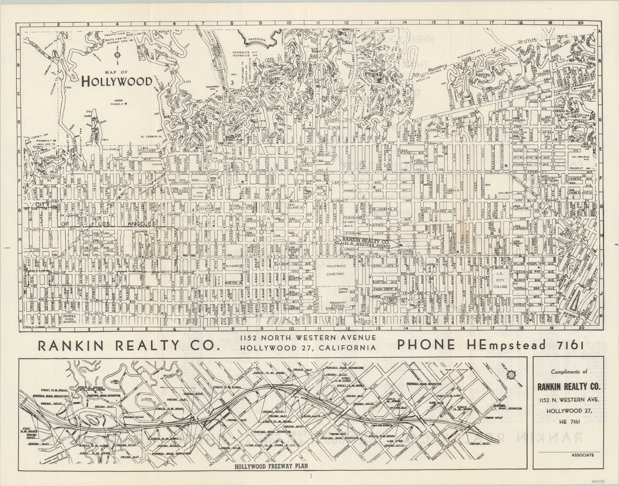 Map of Hollywood
