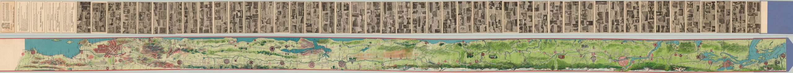 Highway Map from Canada to Mexico Showing Principal Hotels, Inns, Resorts, and Garages.