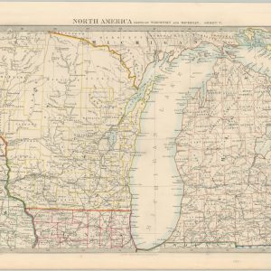 North America Parts of Wisconsin and Michigan. Sheet V.